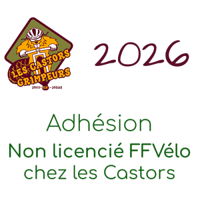 Adhésion 2026 (non licencié FFVélo chez les Castors)